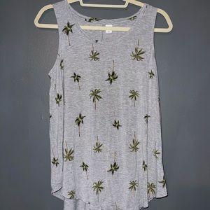 Old Navy Palm Tree Tank Top